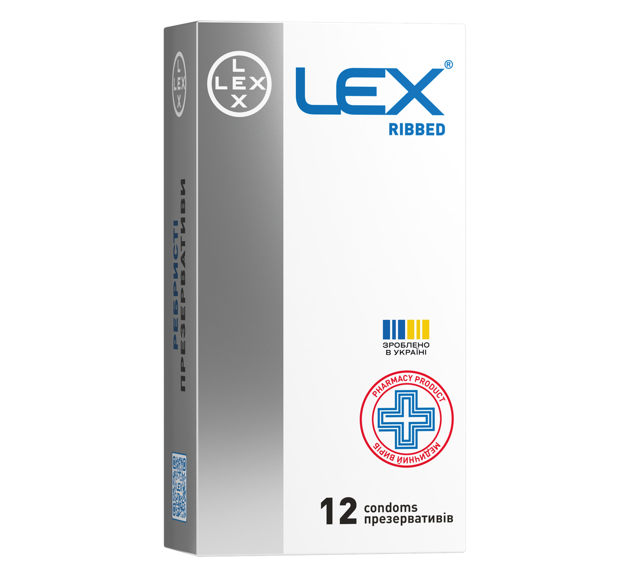 Презервативи LEX Ribbed з ребристою структурою, 12 штук, фото 1