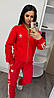Жіночий спортивний костюм Adidas з лампасами червоний (Адідас трикотаж), фото 6