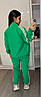 Жіночий спортивний костюм Adidas з лампасами зелений (Адідас трикотаж), фото 6