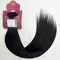 Шиньйон-Хвіст на Липучці 50 см 100 грам, Чорний №1B