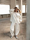 Жіночий теплий спортивний костюм штани банани та кофта на манжетах (р. 42-48) 63so2064, фото 9