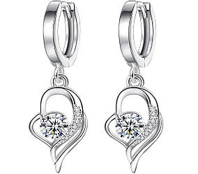 Сережки підвіски Primo Fly Heart - White