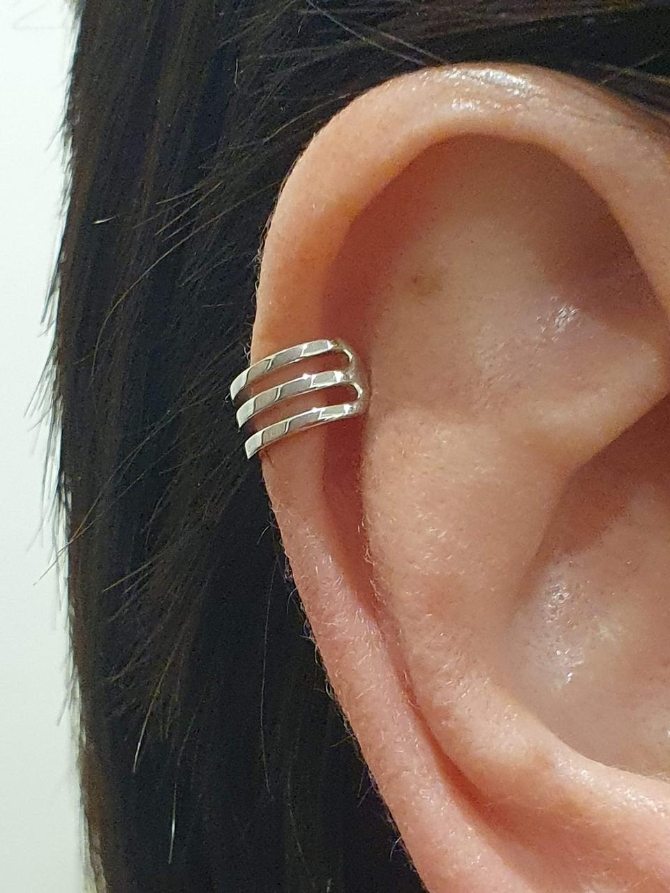 Золота сережка-кафф на хелікс. 3С364/00Б