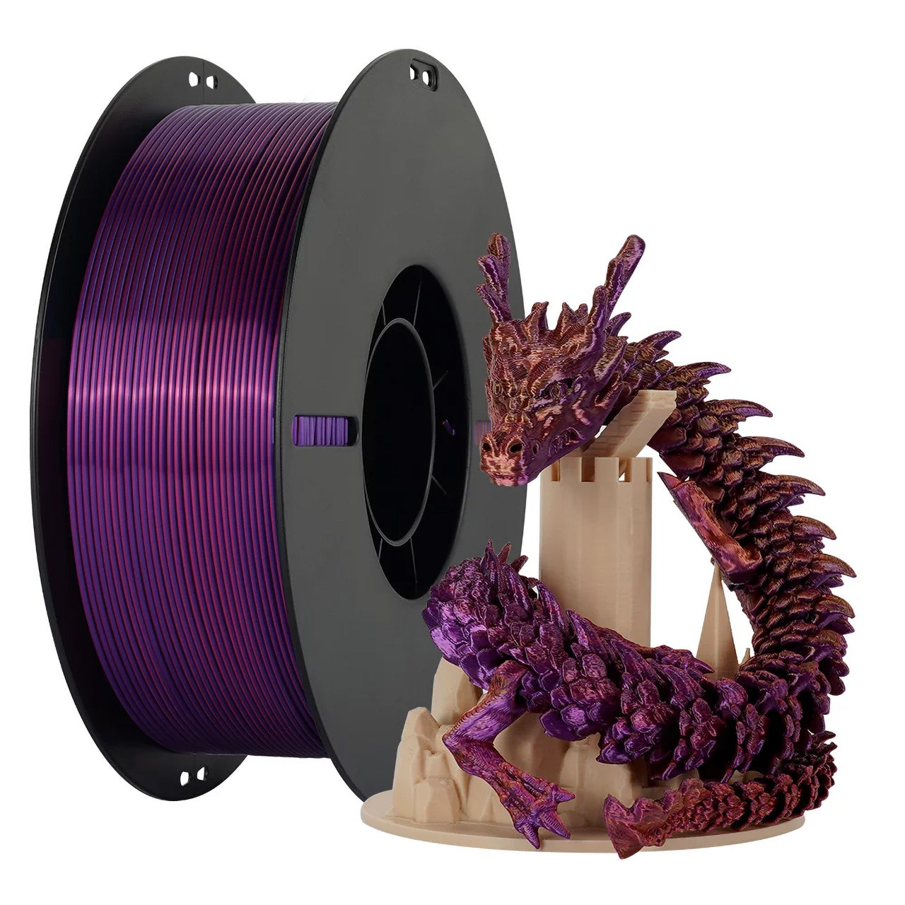 Пластик філамент KINGROON Silk PLA Black Blue Purple (NS026)