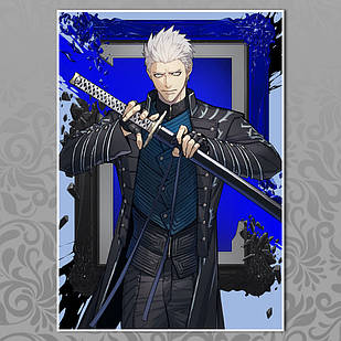 Плакат аніме Диявол теж плаче А3 | Devil May Cry 017