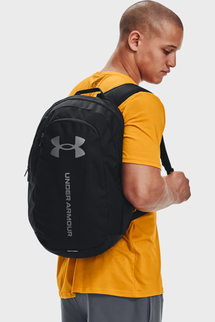 Рюкзак Under Armour Hustle Lite Backpack чорний водонепроникний 26,5 л 1364180-001, фото 1