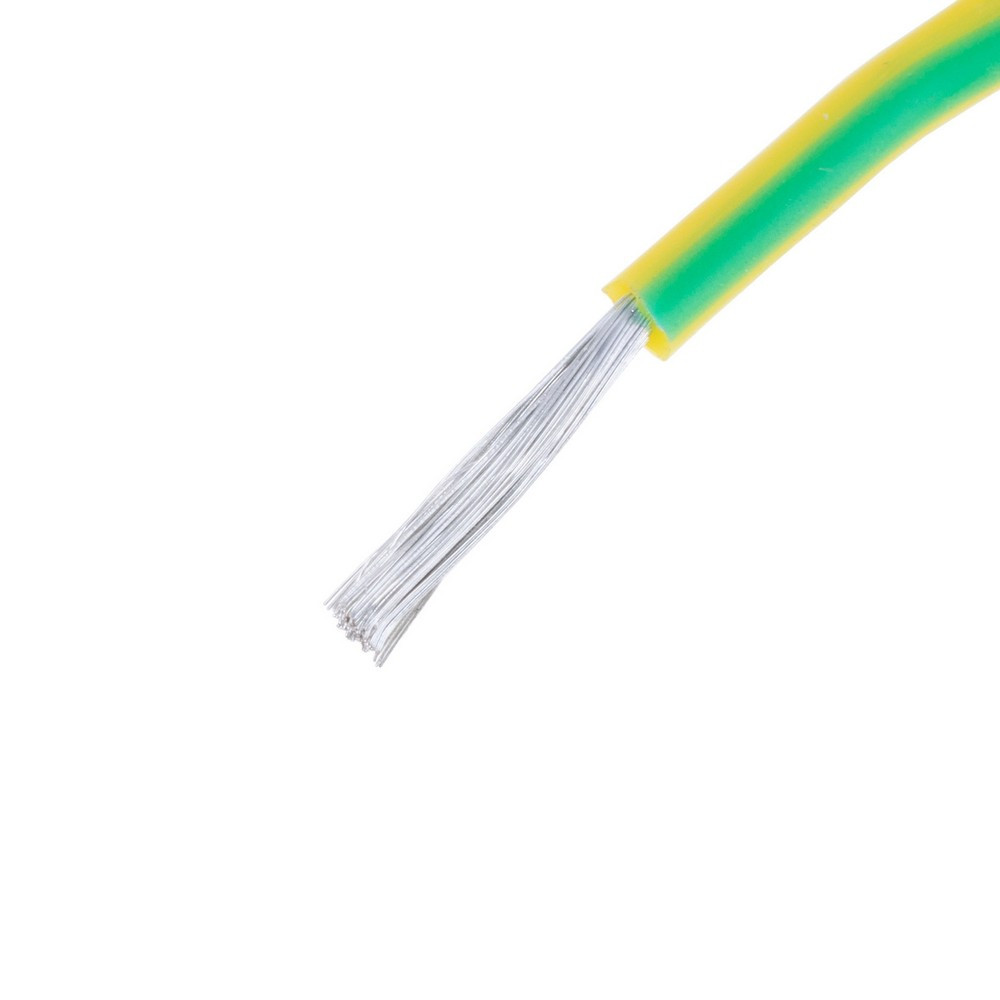 Силіконовий дріт 20AWG (0.5mm2-100/0.08TS) жовто-зелений, 1 м
