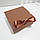 Коробка подарункова зі стрічкою (115х115х50мм.) коричнева, фото 4