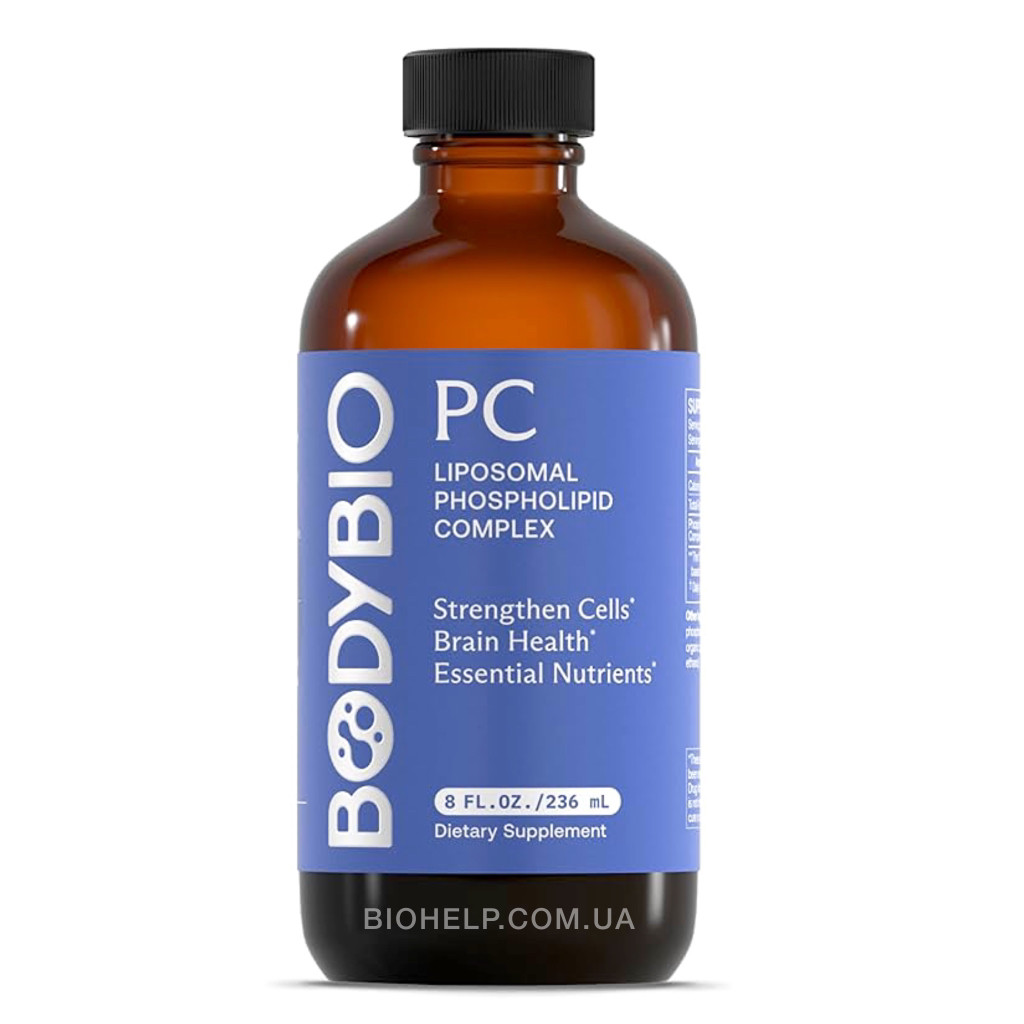 BodyBio PC Phosphatidylcholine/Фосфатидилхолін Підвищення пам'яті та уваги 8OZ. / 236 мл BX624, фото 1