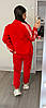 Жіночий спортивний костюм Adidas з лампасами червоний (Адідас трикотаж), фото 4