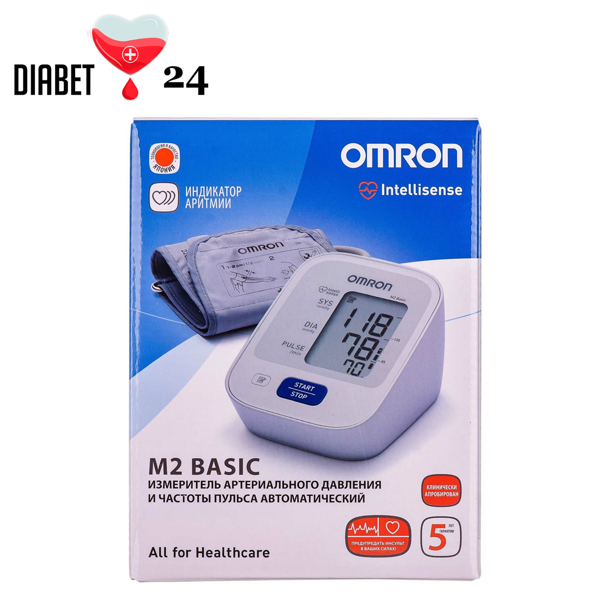 Тонометр автоматичний Omron M2 Basic (HEM-7121-RU), фото 1