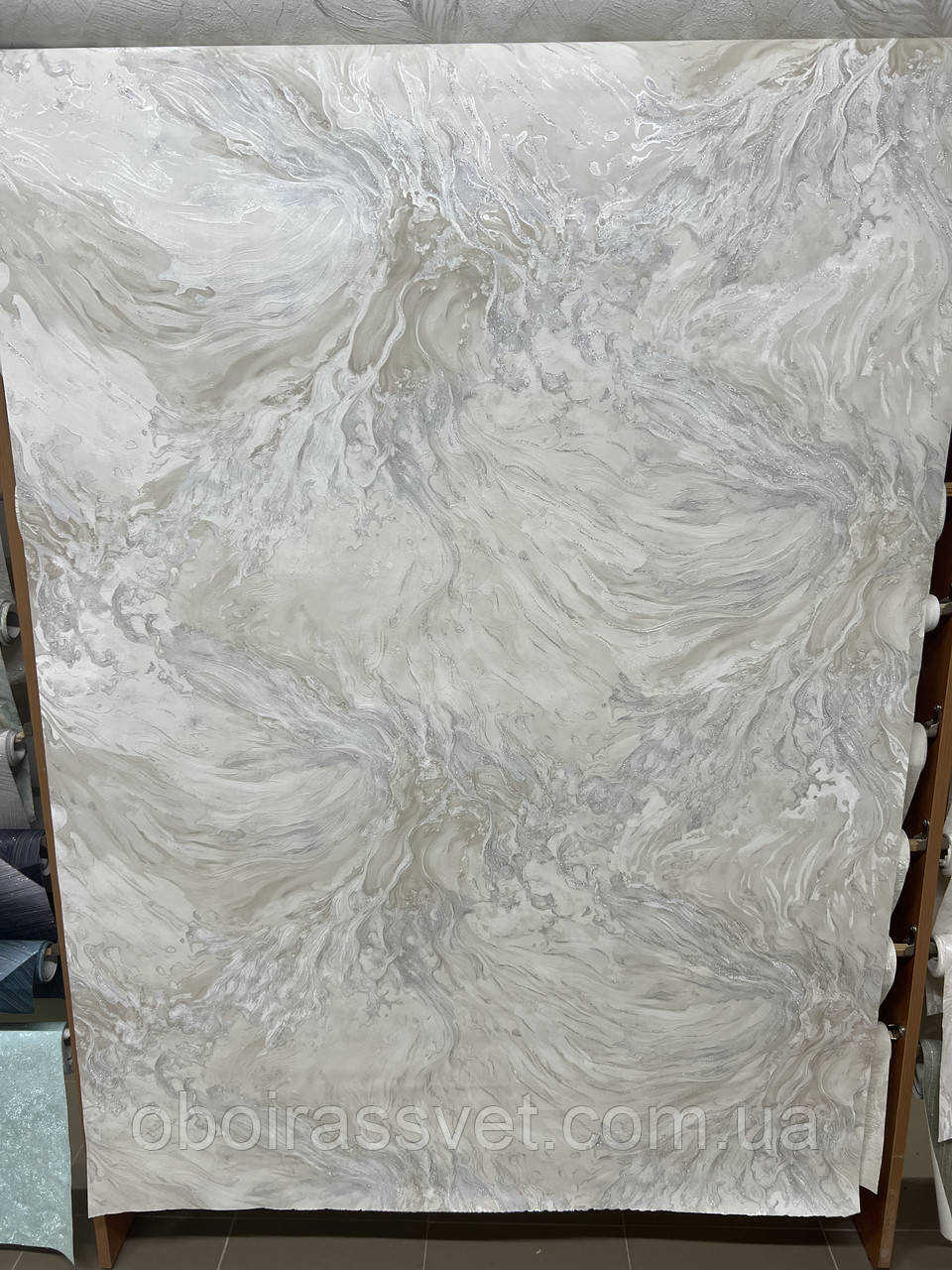 Шпалери Океан 2395-05 полегшений вініл гарячого тиснення на флізеліні 15 м ширина 1.06 м = 5 смуг по 3 метри, фото 1