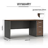 Гарний стіл Angel Loft Work Dark 160 см, фото 5