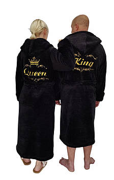 Парні халати махрові з вишивкою