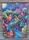 Картина на полотні «Казкове нічне містечко» – яскравий декор для дому, фото 3