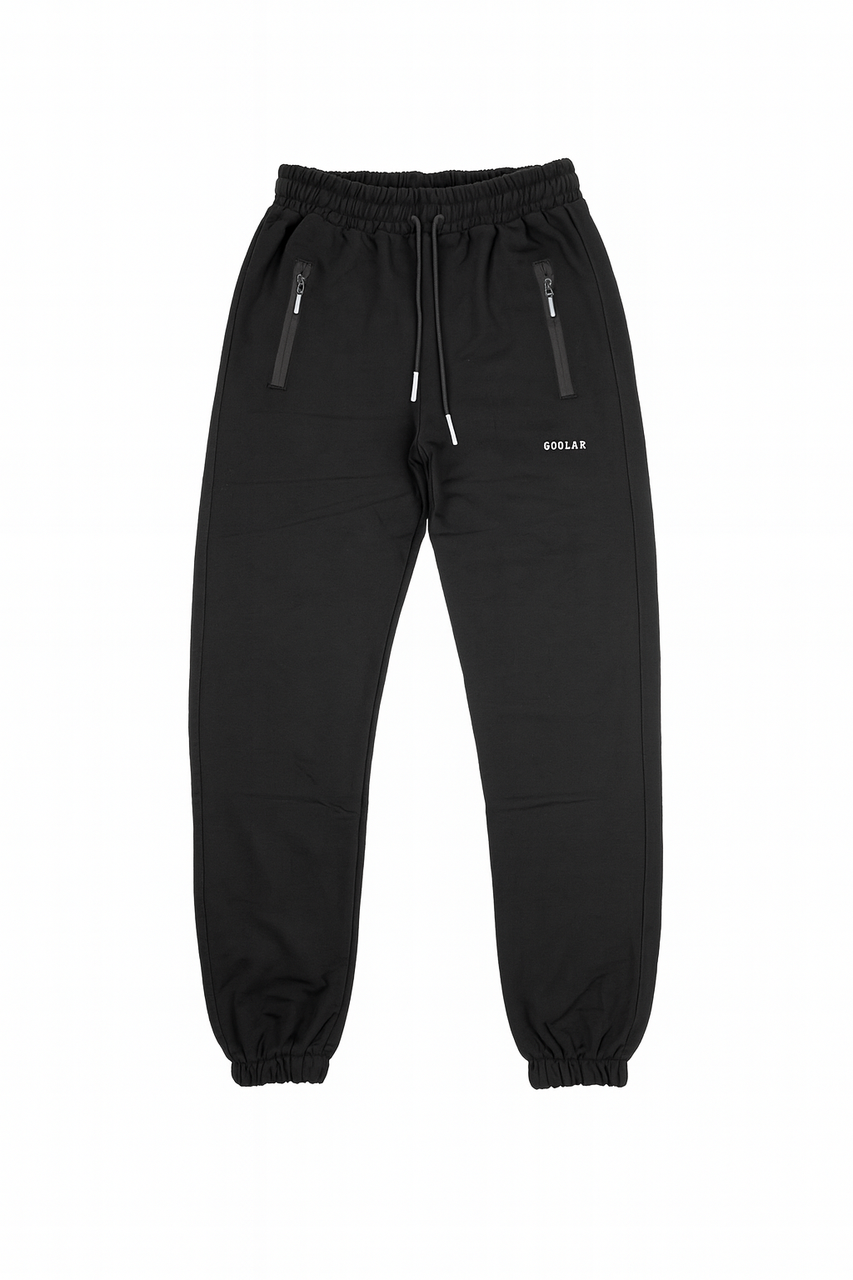 Чоловічі спортивні штани з манжетами чорні (10100), фото 1