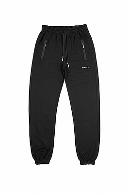 Чоловічі спортивні штани з манжетами чорні (10100)