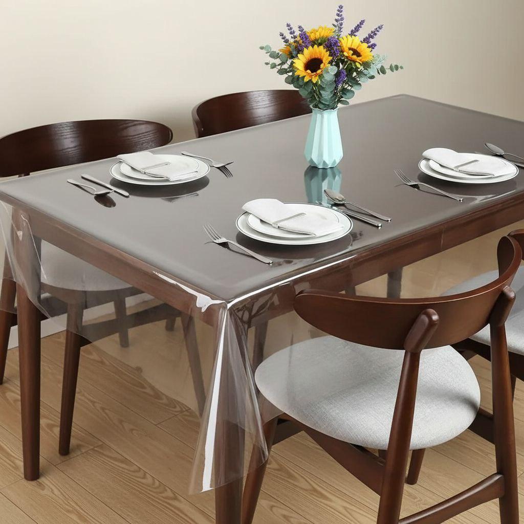 Клейонка на метраж Силікон М'яке Скло 0,6 мм Ширина 137 см відріз від 1 метра, фото 1