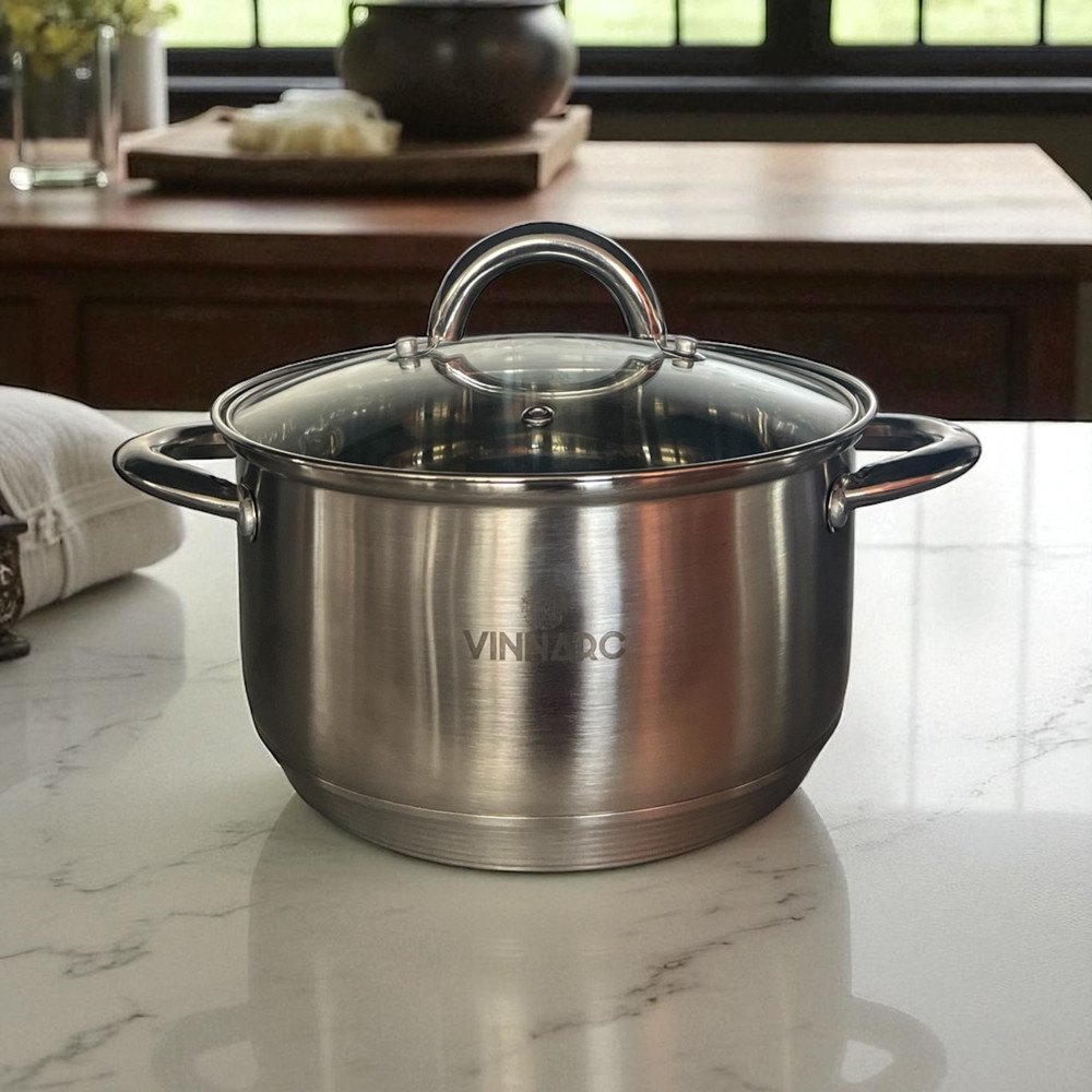 Каструля нержавіюча сталь 4л Vinnarc 5446VN