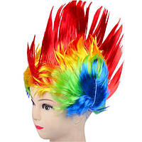 Перука карнавальна Ірокез, яскравий гребінь, універсальний розмір, Китай