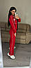 Спортивний жіночий костюм Puma тійка широкі штани палаццо мастерка та футболка червоний (Пума трикотаж Туреччина), фото 5