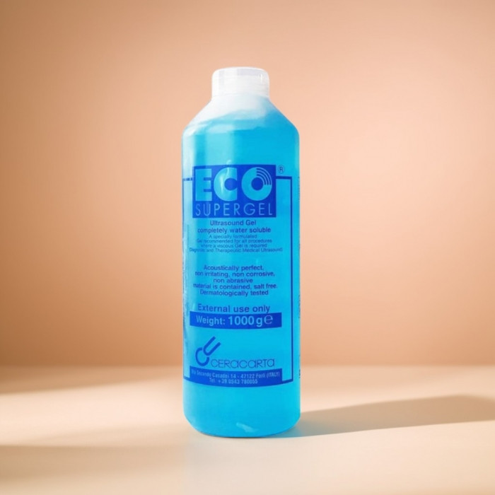 Гель для УЗД ECO SUPERGEL 1000 гр. блакитний. Ceracarta, Італія, фото 1