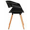Чорний пластиковий стілець БЕРТА стільчик з дерев'яними ніжками для кафе офісу або готелю., фото 2