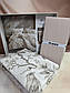 Комплект постільної білизни двоспальне євро 200x220 см ранфорс 100 % бавовна бязь Туреччина Clasy, фото 2
