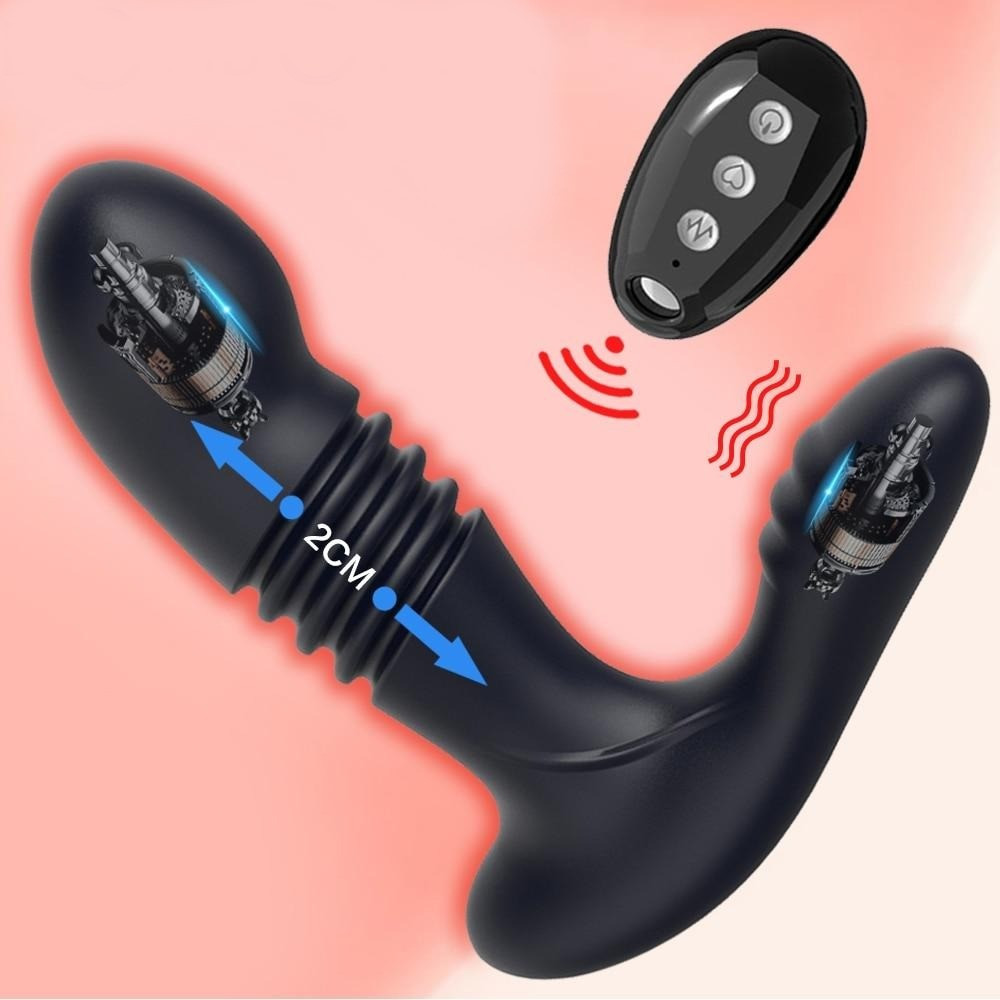 Анальний вібратор Love Toy масажер простати та анальна пробка з вібрацією