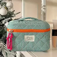 Косметичка Классическая в Ретро Стиле Харадзюку с Вместительным Отделением для Туалетных Принадлежностей