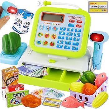 Касовий апарат 5963 B калькулятор, звук, світло дитячої каси, фото 1