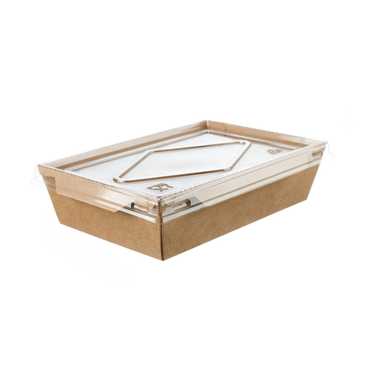 Контейнер крафтовий з кришкою (2100мл) 220/164/65мм (50шт.), 4уп/ящ.