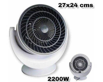 Портативний настільний тепловентилятор, потужний компактний нагрівач-дуйка 2200 Вт Білий 209283