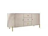 Широкий комод Kareri 180 2D3S, пісочний беж/золотий, фото 2