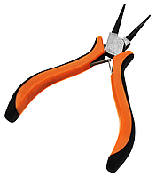 Ручний губцевий інструмент Finding Міні круглогубці для творчості Чорно-помаранчевий 12.5 см