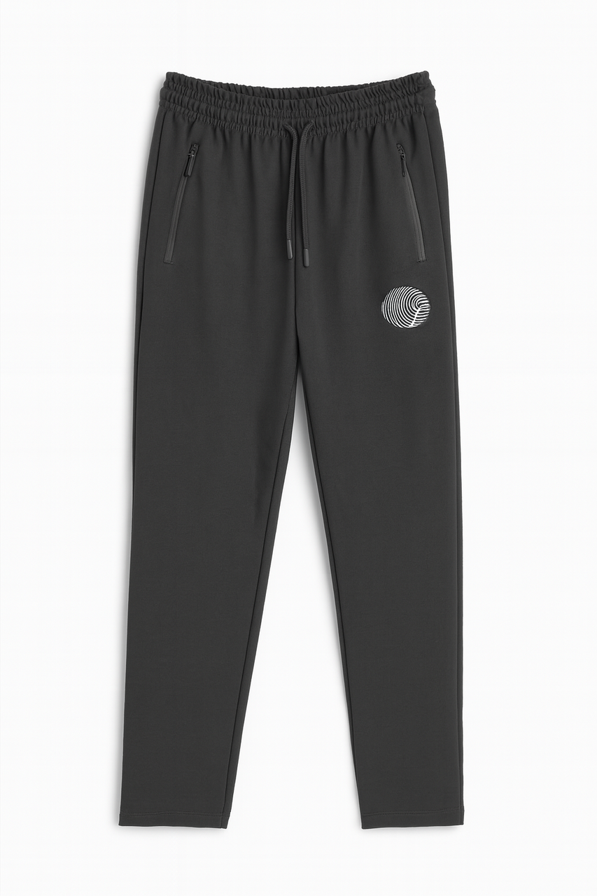 Чоловічі спортивні штани прямі чорні (8001), фото 1