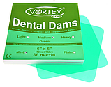 Листи/хустинки для кофердаму, Dental Dams Vortex, середні сині, фото 5