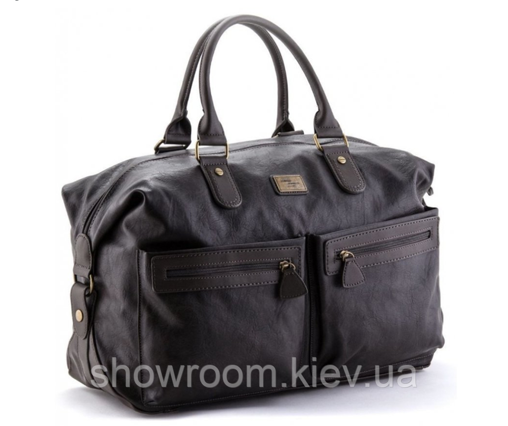 Чоловіча велика дорожна сумка саквояж David Jones (355) сіра, фото 1