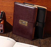 Щоденник із кодовим замком, 22×15 см – стильний записник для нотаток і планування