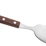 Набір столових ложок 6 штук Kamille із нержавіючої сталі з дерев'яними ручками, фото 3