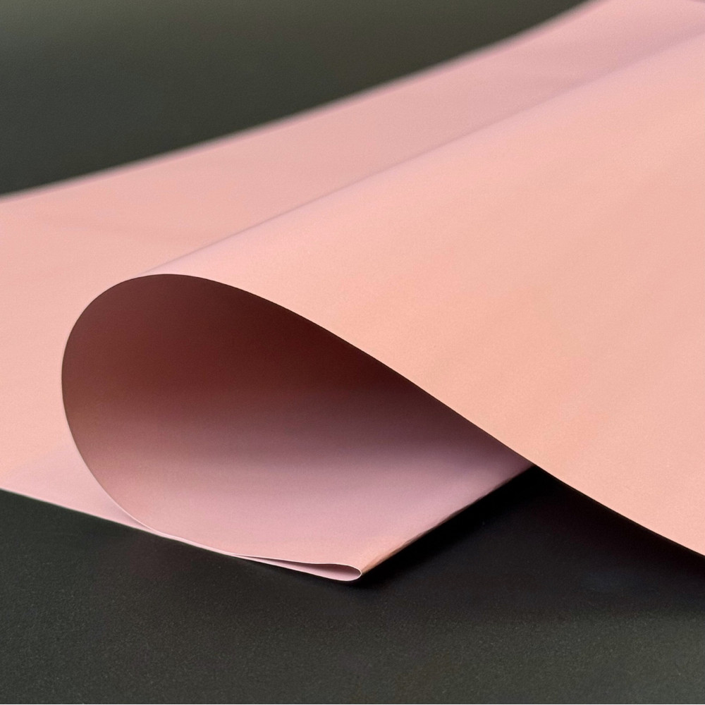 Флористична калька плівка для упаковки квітів, матова щільна, 56х56 см, пудровий бордо 19 (20 листів), фото 1