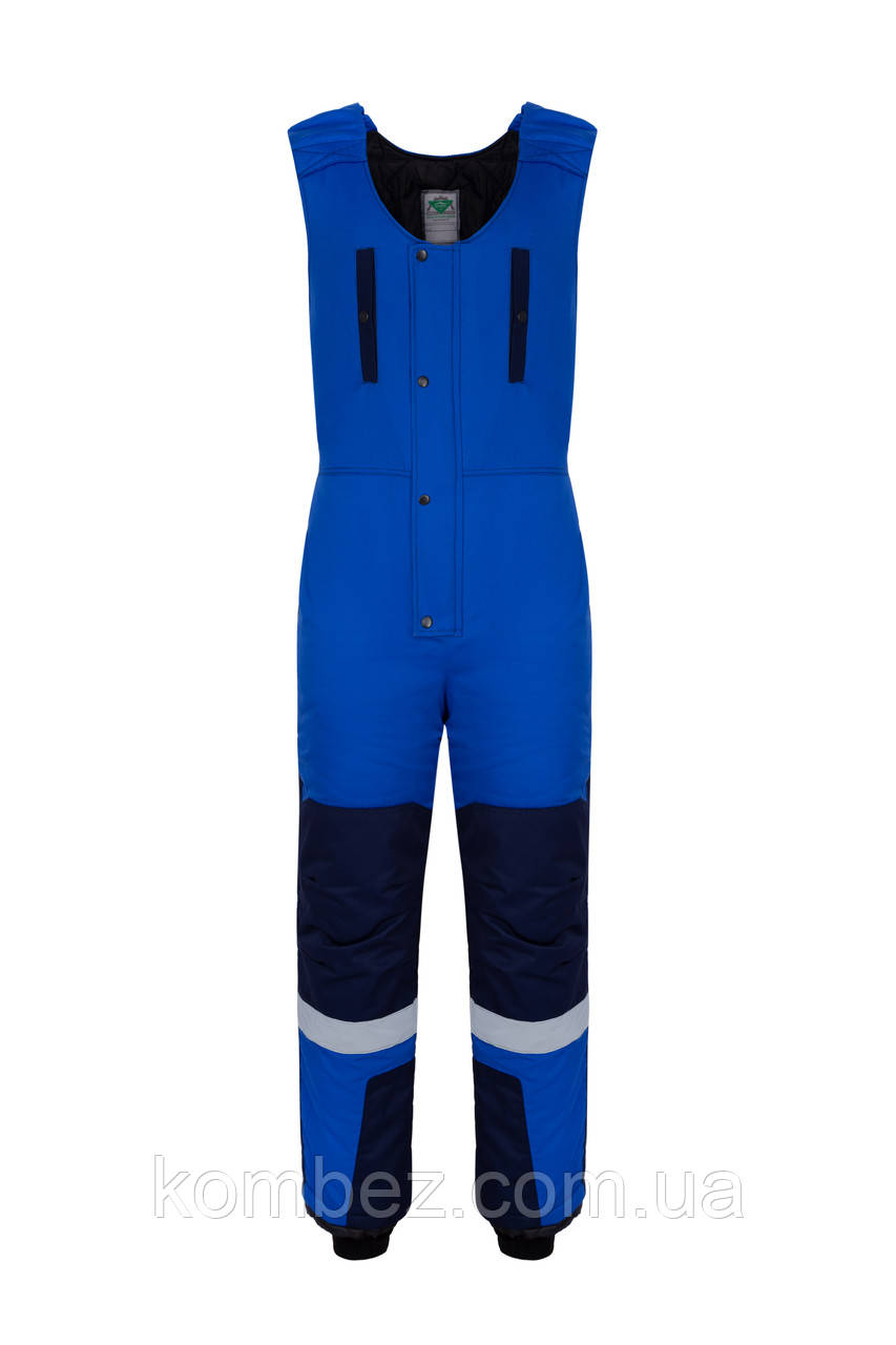 Напiвкомбiнезон робочий утеплений ЭЛИТОН темно-синій/волошковий, фото 1