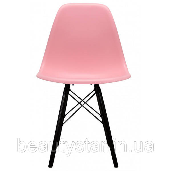 Стілець пластиковий Тауер Вуд рожевий для клієнтів Стілець без регулювання для зони очікування, фото 1