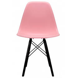 Стілець пластиковий Тауер Вуд рожевий для клієнтів Стілець без регулювання для зони очікування