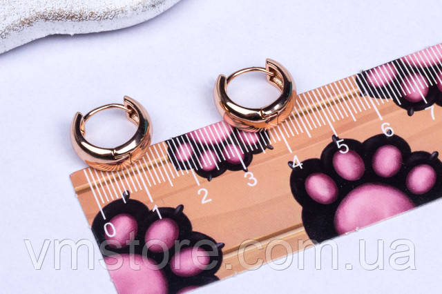 Сережки кільця жіночі позолота