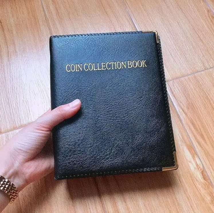 Альбом для монет з кільцевим механізмом, знімні аркуші 30×30 мм і 40×42 мм, 360 комірок, розмір 19,5×15,5×3 см