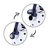 Чайник 2 л Kamille із нержавіючої сталі зі свистком та нейлоновою ручкою білий горошок, фото 2