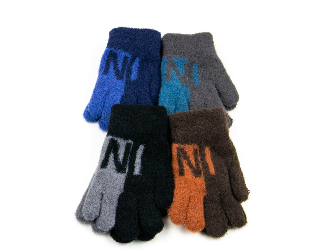 Оптом рукавички одинарні для хлопчиків на 8-10 років (арт. 25-3-27)