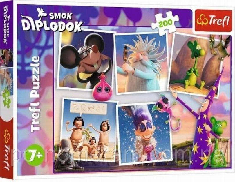 Пазли для дітей Trefl Пригоди дракона 200 елементів, фото 1