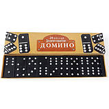Настільна гра Доміно, 28 кісток, чорні, пластик, фото 3
